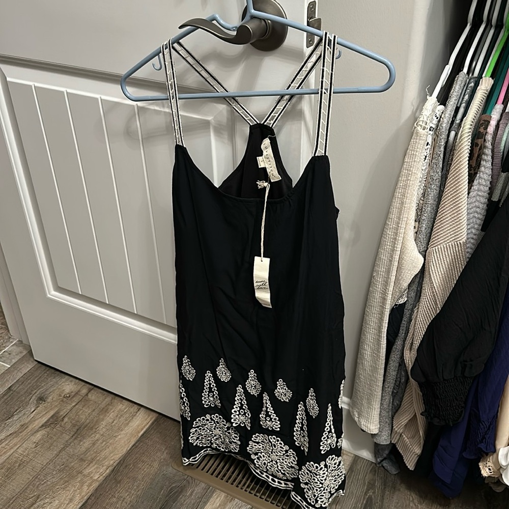 Lovestitch Black and white tank Mini Dress *new*